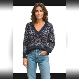 Vintage Paris Sport Winter V Neck Sweater M